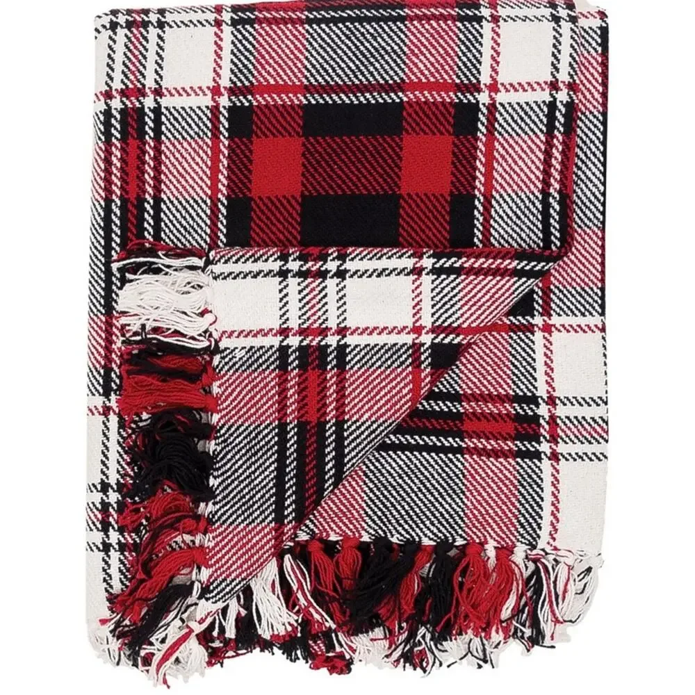 New In Package C And F Home Plaid Fringed Fireside Throw 50X60”